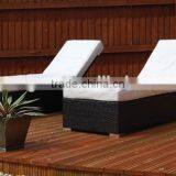 2017 Trade Assurance New Summer Arrival Outdoor pe Rattan Resin Wicker Garden Multi-purpose Sun Lounge With Tea Table Furniture thumbnail-1