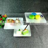 Fine Quality White Square Porcelain Cake Stand For Restaurant Decorative thumbnail-1