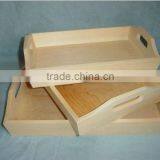 Unfinished Cheaper Wooden Paulownia Pine Tray Hot Sell in Europe and USA thumbnail-1