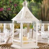 Fashion white metal lantern for Wedding & Home decoration
