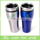 Transparent Coating Stainless Steel Travel Car Desk Mug thumbnail-1