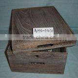 Antique Burn Wooden Box thumbnail-1