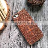 Classical Chinese 2017 Newest Design PC Sticked With Wood Cartoon Carving Cell Phone Case for Iphone thumbnail-6