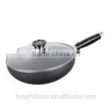20-34cm Aluminium Casserole With Glass Lid and Stainless Handles thumbnail-1