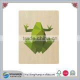 Birch Plywood Postcard Printed 3D Frog-cn
