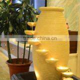 Garden Design Resin White Water Features Show With LED Lights Fountain thumbnail-3
