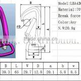 4 Different Types Ring of Colourful High Breaking Forece Locking Carabiner thumbnail-2