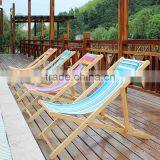 Customized Logo and Fabric Wooden Beach Chair thumbnail-3