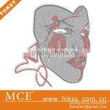 Delta Sigma Theta Women Mask Rhinestone Iron on Transfer thumbnail-1