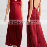 Slip-Style Sexy Nighty Silk Maxi Dresses Ladies Night Long Evening Party Wear Gown 2016 HSD5806 thumbnail-1