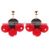 Bohemian Jewelry Fashion Colorful Pompln Alloy Earrings for Women thumbnail-3