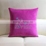 Bling Bride Rhinestone Design Iron-on Throw Pillow thumbnail-1