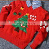 Wholesale Western Style Red Navy Blue Cool Baby Christmas Jumpers thumbnail-1
