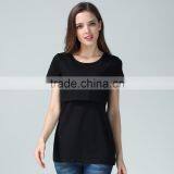 Blank Short Sleeve Maternity Clothes Hide Opening Breastfeeding Clothing Month of Service Nursing T-shirts thumbnail-1