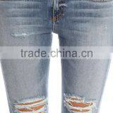 Ripped Denim Jeans ,ripped Jeans Denim,red Blue Denim Brand Jeans thumbnail-3