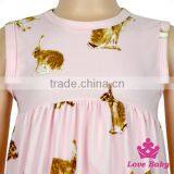 New Hot- Sale Children Baby Clothing Sleeveless Dress Summer Floral Cotton Rabbit Printing Smoking Frock Designs thumbnail-3