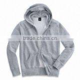 Men's Full Zipped Sweatshirt, Made of CVC, Customized Designs and Colors Are Accepted thumbnail-1