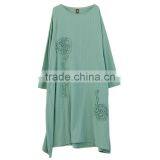 Z&M Long Sleeve Linne Dress Women Solid Color Dress Long Linne Dress thumbnail-2