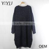 Clearance Cheap Ladies Winter Blue 3/4 Long Sleeve Coat Pullover Sweater With Pocket thumbnail-2