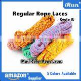 Yellow Hot Sale Round Rope Athletic Exercise Shoelaces - Muti-Colored Hiking Rope Strong Firmly Boot Laces - Amazon Supply thumbnail-5