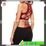 Wholesale Women's Yoga Sexy Sports Bra Active Lace up Back Fitness Yoga Running Bra thumbnail-4