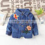 Wholesale Hot Sale Flower Pattern Girls Kids Denim Jacket thumbnail-1