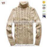 Men's Fashion Cable Pullover Turtle Model Sweater thumbnail-1