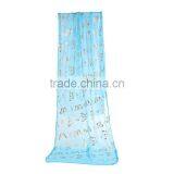 Imitation Silk Scarves & Wraps Rectangle Golden Blue Butterfly Scarf Yiwu thumbnail-1
