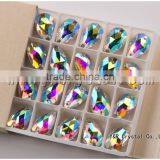 Pear Shape AB 10x18mm Sew on Rhinestones Flatback Crystal Teardrop Sewing Crystal Dress thumbnail-1