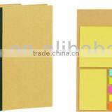Hard Kraft Cover Recycled Notebook With Sticky Notes&flags 70grams 70sheets 19*12cm With Pinchcock thumbnail-1