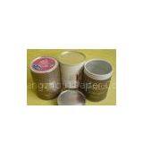 Complicated Food Grade Paper Tin Can / Tube Containers With Metal Bottom and Cap, PE Cap