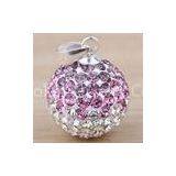 Fashion Design 925 Sterling Silver and CZ Stones Sterling Silver Crystal Beads thumbnail-1