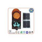 300mm yellow flashing green arrow solar powered traffic light