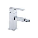 Brass Chrome Single Hole Bathroom Sink Faucet / Single Lever Deck Mounted Brass Bidet Taps
