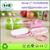 2014 Hot Selling!!! High-Quality+Eco-friendly+BPA Free+plastic Kids Lunch Box With Spoon and Fork