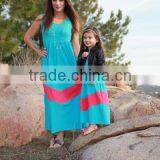 Mommy and me Maxi Dresses Women Long Dresses Cotton Stripes Maxi Dress thumbnail-2