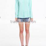 OEM Ladies Chiffon Long Sleeve Blouse Latest Fashion Design thumbnail-6