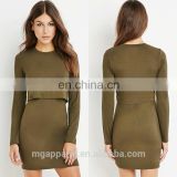 Cheap Price Women Long Sleeve Sexy Tight Mini Layered Dress thumbnail-1
