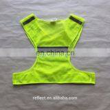 2017 Wholesale Night Yellow Mesh Reflective Running Vest With Pocket thumbnail-3
