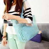 Striped Transparent Shoulder Bags Women Clear Handbag Summer Beach Bag thumbnail-4