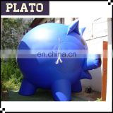 High quality Giant inflatable Blue pig model for outdoor promotion