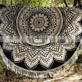 Indian 2017 Wall Hanging 72" Round Tapestry Ombre Mandala Design Beach Towel Wall Hanging thumbnail-3