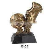 2014 Souvenir Decoration Resin Football Shoes Trophy Supplier