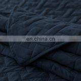 Oversized King Nevy Blue Twin Plain Dyed Quilt Bedspread Set For Summer thumbnail-3