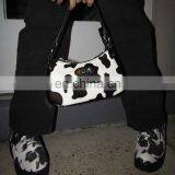 Vintage Harajuku PU Leather Baguette Bag Kawaii Cute Sweet Cow Pattern Spot Handbag Mini Underarm Bag Axillary Pouch thumbnail-1