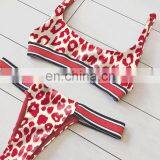2019 New Arrivals Stock Leopard Print Cheeky Brazilian Bikini Swimwear 2pc Set thumbnail-4