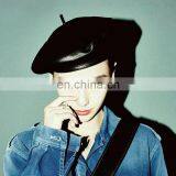 Fashion Women PU Leather Octagonal Caps Newsboy Cap Vintage Bonnet Beret Style Retro Leather Hat Cowboy thumbnail-4