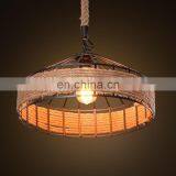 Popular Industrial Fancy Hemp Rope Lamp Edison Pendant Light thumbnail-4