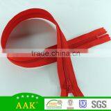 #3 Salmon Color Tape Nylon Zipper Close End Zipper Auto Lock Zippers for Garment Production thumbnail-1