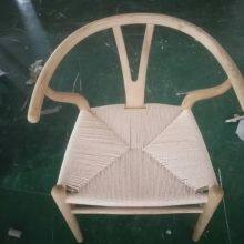 Beech Wood and Paper Cord Dining Chair Wishbone Chair Original Price Wishbone Chairs Walnut thumbnail-4